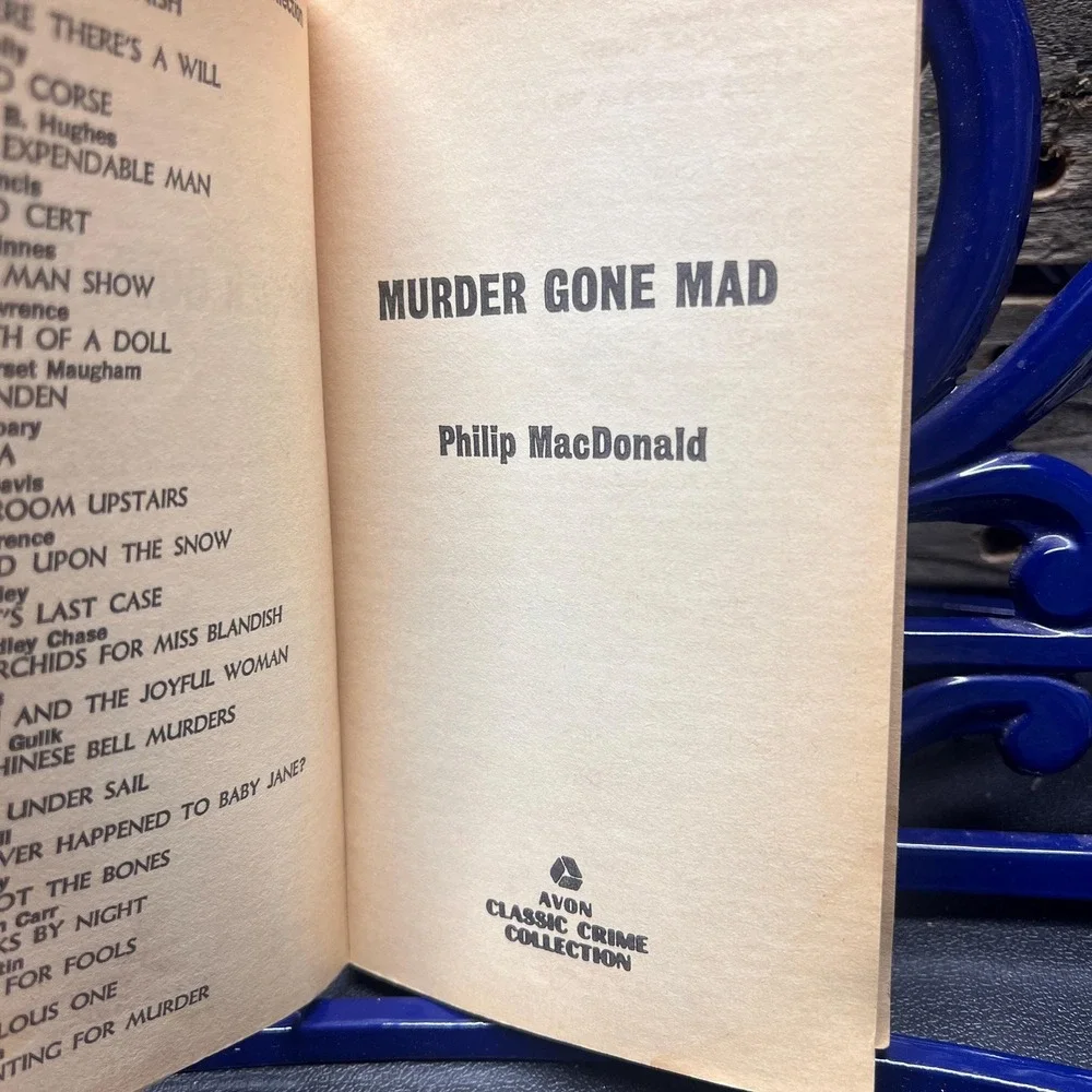 Murder‎ Gone Mad, by Philip MacDonald 1970 Mystery Thriller Horror Avon Classic